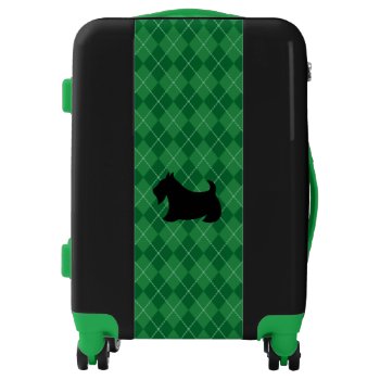 Green Scottish Terrier Suitcase Luggage Gift by suncookiez at Zazzle