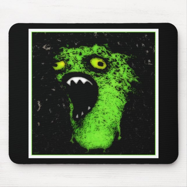 Green Scream Mouse Pad (Front)