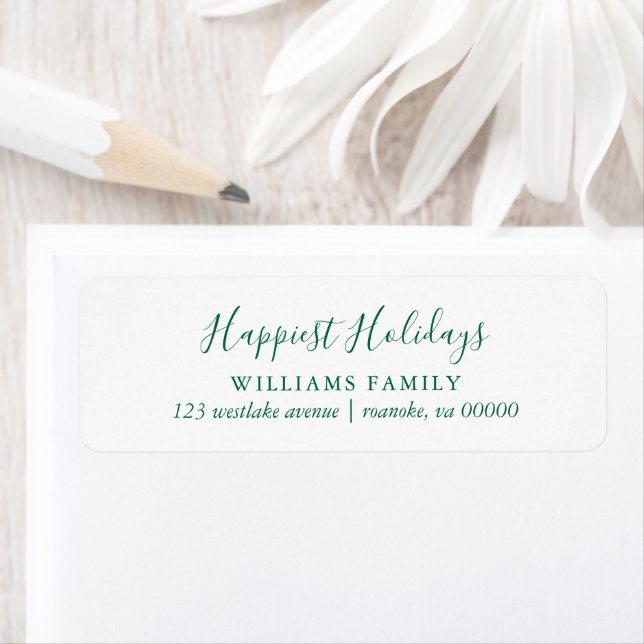 Green Script Typography Christmas Label (Insitu)