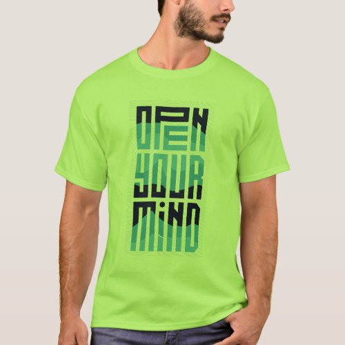 Green script typography quote gift modern man   T_Shirt