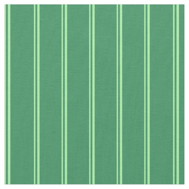 Green & Sea Green Colored Lines Fabric (Close Up)