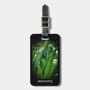 Green Sea Leaf Garden Plant Personalized Luggage Tag