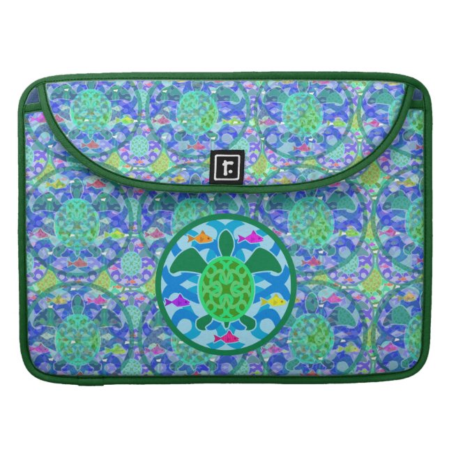 Green Sea Turtle 15" MacBook Pro Sleeve (Front Closed)