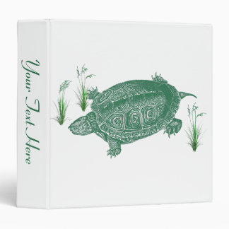 Green Sea Turtle 3 Ring Binder