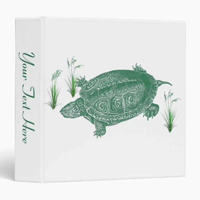 Green Sea Turtle 3 Ring Binder (Front/Spine)