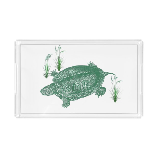 Green Sea Turtle Acrylic Tray (Front)