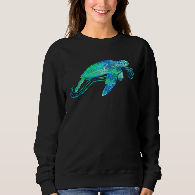 Green Sea Turtle Animal Sweatshirt (Front)