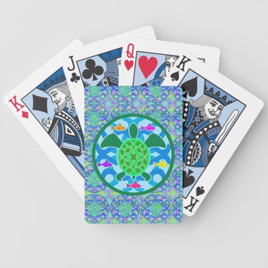 Green Sea Turtle Bicycle Playing Cards