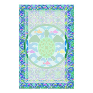 Green Sea Turtle Blank Stationery