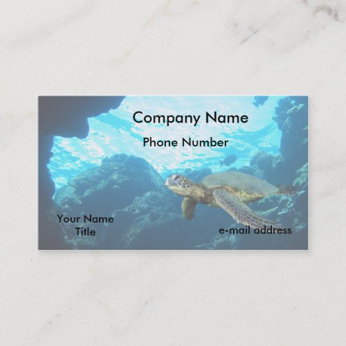 Green Sea Turtle Business Card