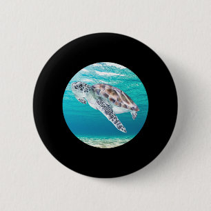 Green Sea Turtle Button