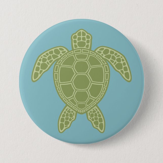 Green Sea Turtle Button (Front)