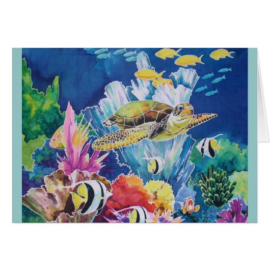 Green Sea Turtle Cards (Front Horizontal)