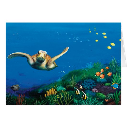 Green Sea Turtle Gift Card (Front Horizontal)
