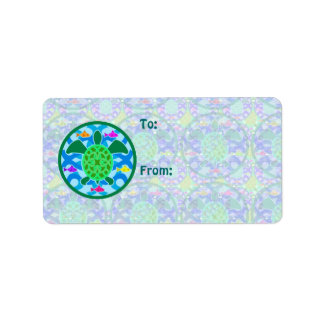 Green Sea Turtle Gift Labels