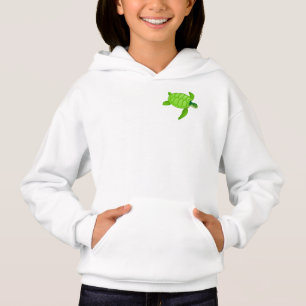Green Sea Turtle Girls Hoodie
