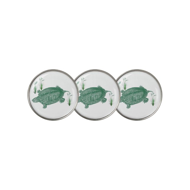 Green Sea Turtle Golf Ball Marker (3 Up)