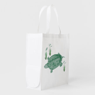Green Sea Turtle Grocery Bag