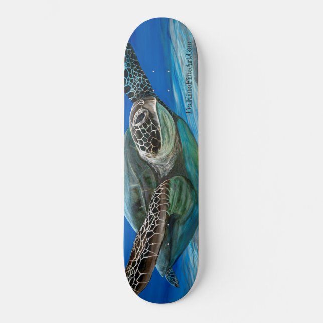 Green Sea Turtle Honu Cruizin Skate Deck Board (Front)