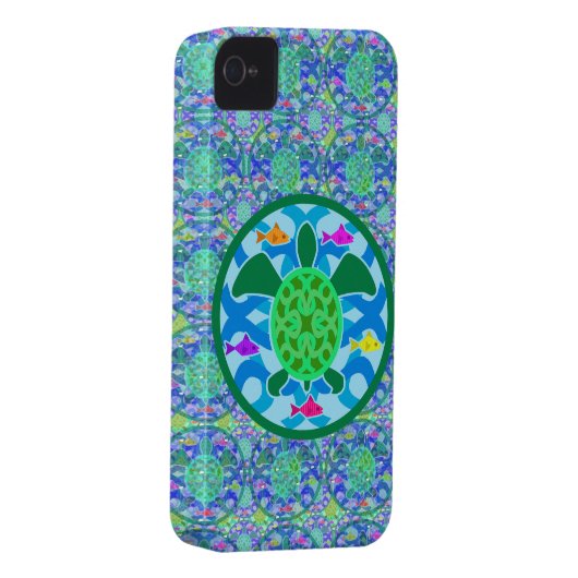 Green Sea Turtle iPhone Case (Back/Right)