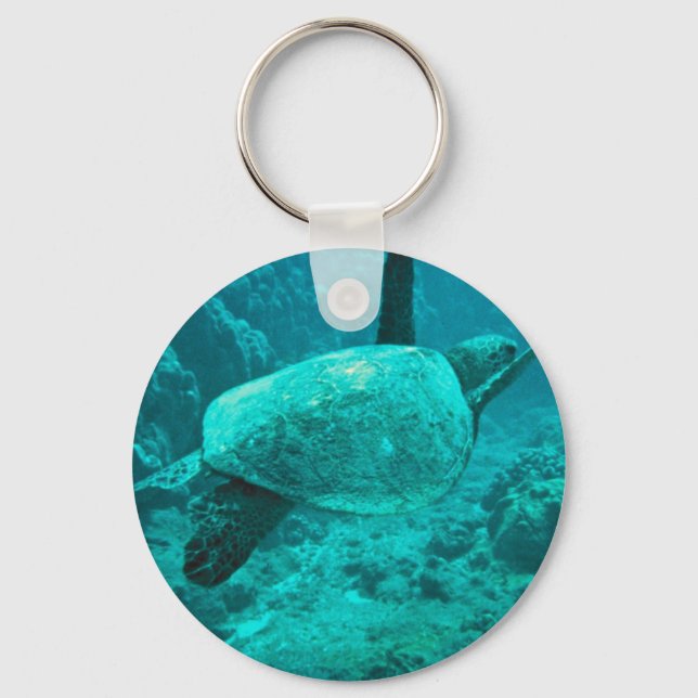 Green Sea Turtle Keychain (Front)