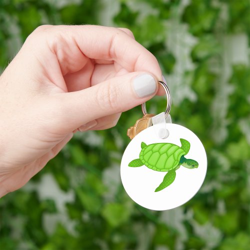 Green Sea Turtle Keychain
