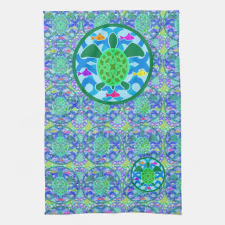 Green Sea Turtle Kitchen Towels