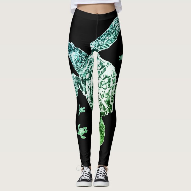 Green Sea Turtle Leggings (Front)