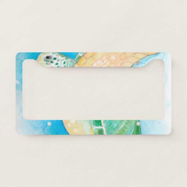 Green Sea Turtle License Plate Frame (Front)