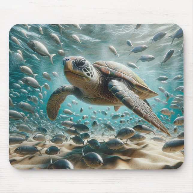 Green Sea Turtle Mousepad (Front)