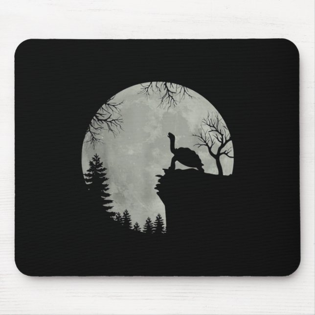 Green Sea Turtle Ocean Turtle Howling Est Moon Mouse Pad (Front)