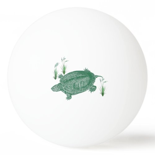 Green Sea Turtle Ping Pong Ball
