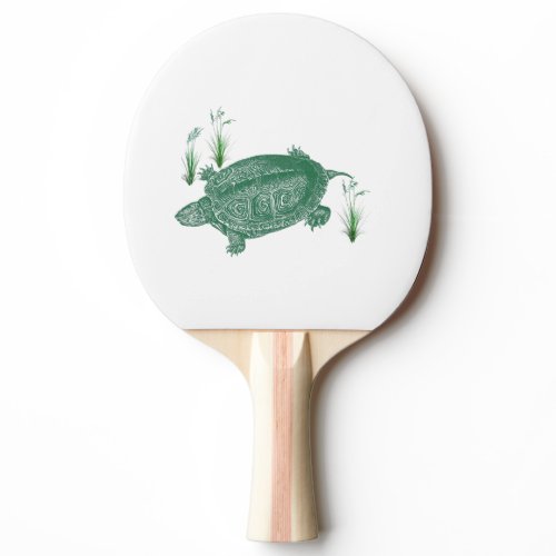 Green Sea Turtle Ping Pong Paddle