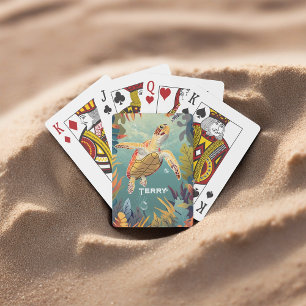 Green Sea Turtle Poker Cards