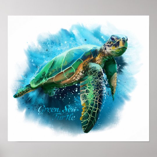 green-sea-turtle-poster-zazzle