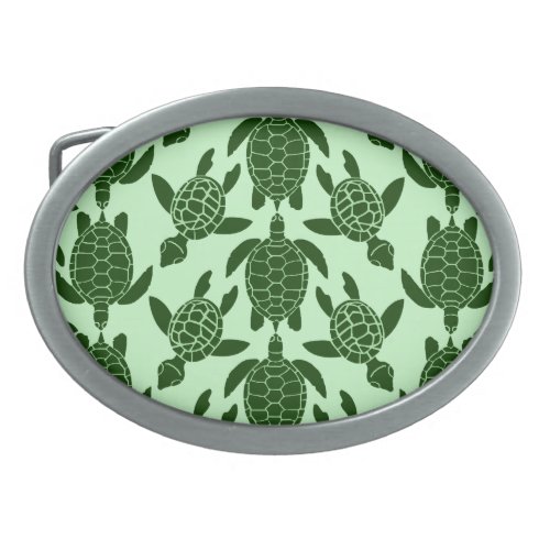 Green Sea Turtle Pretty Animal Pattern Belt Buckle