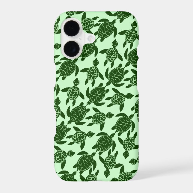 Green Sea Turtle Pretty Animal Pattern Iphone Case (Back)