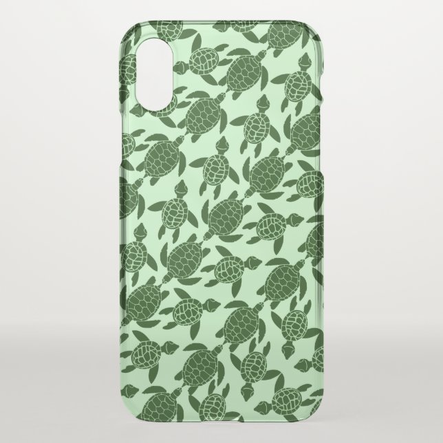 Green Sea Turtle Pretty Animal Pattern Uncommon iPhone Case (Back)