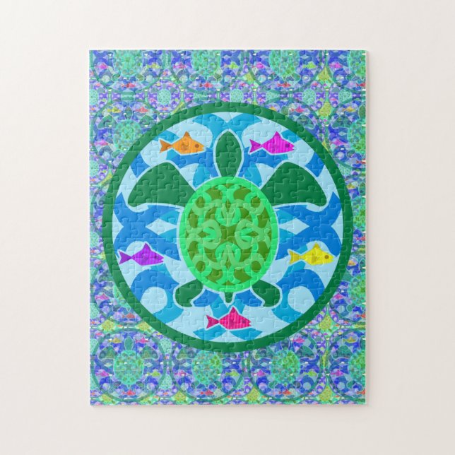 Green Sea Turtle Puzzle (Vertical)