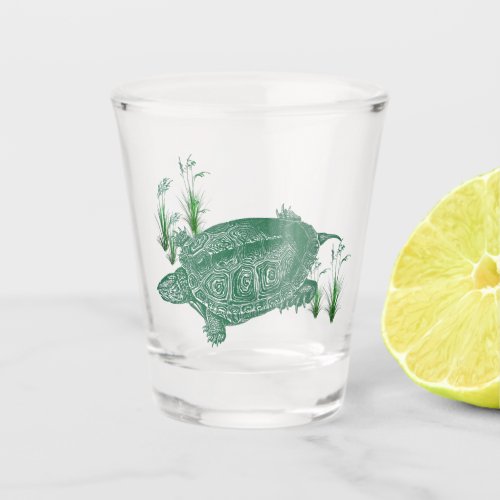 Green Sea Turtle Shot Glass