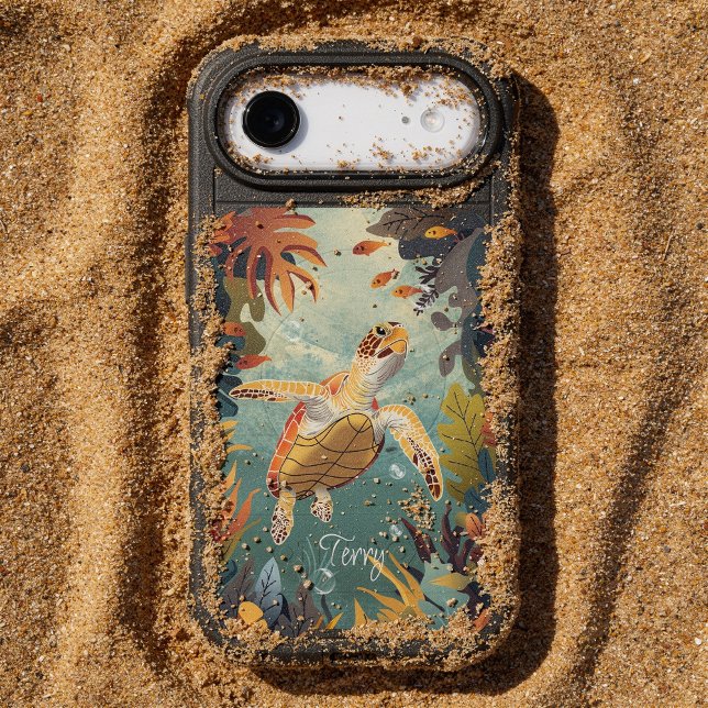 Green Sea Turtle Swims The Pacific Ocean Otterbox iPhone Case (Creator Uploaded)