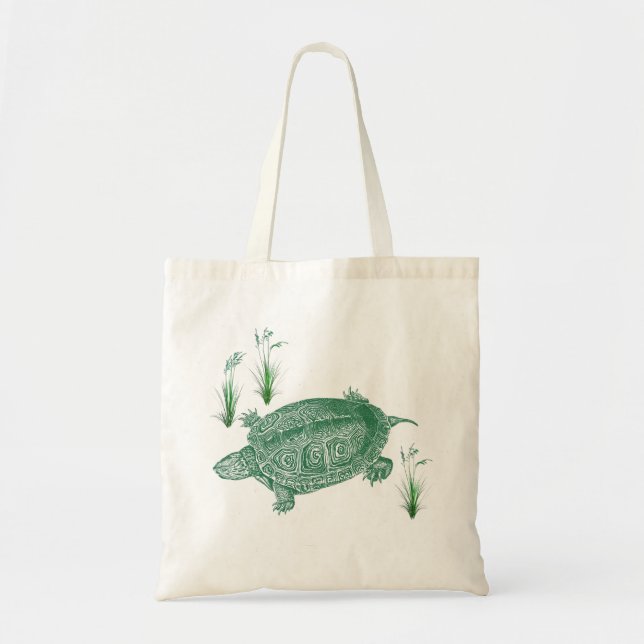 Green Sea Turtle Tote Bag (Front)