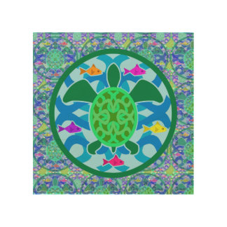 Green Sea Turtle Wood Wall Art