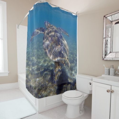 Green Sea Turtles Aloha Honu Shower Curtain