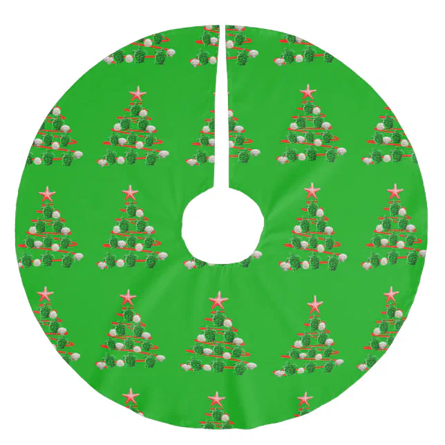 Green Sea Turtles Christmas Tree Brushed Polyester Tree Skirt | Zazzle