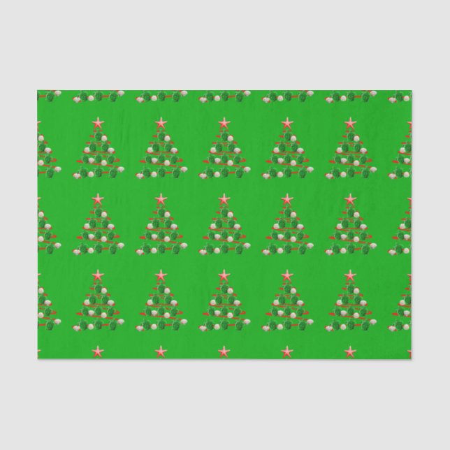 Green Sea Turtles Christmas Tree Tissue Paper (Front)