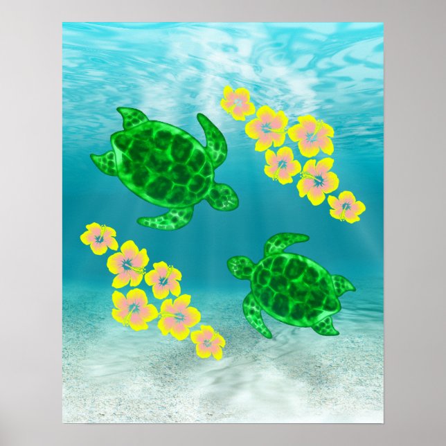 Green Sea Turtles Poster (Front)