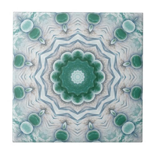 Green Seafoam Geometric Fantasy Bathroom Tile