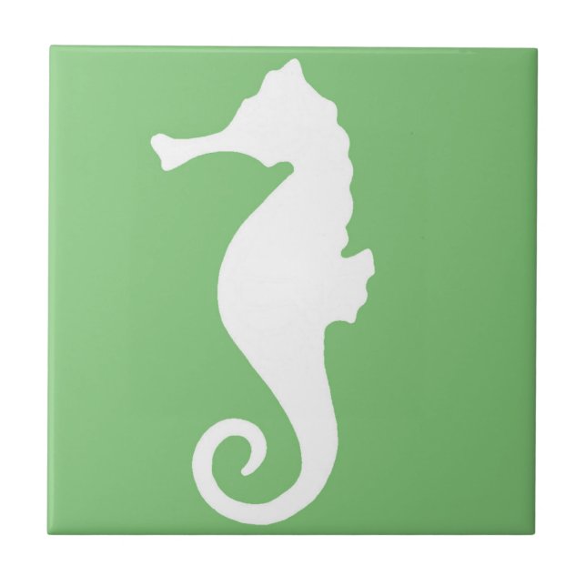 Green Seahorse Tile (Front)