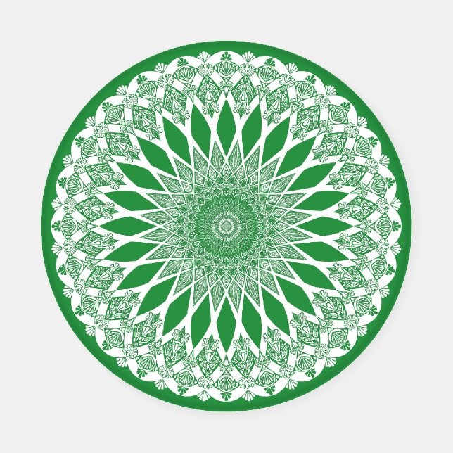 Green Seaweed Tristyns Mandala Coaster Set (Single)